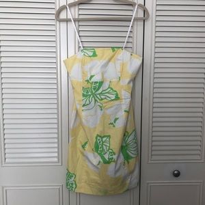 EUC Lilly Pulitzer size 4 yellow strapless dress